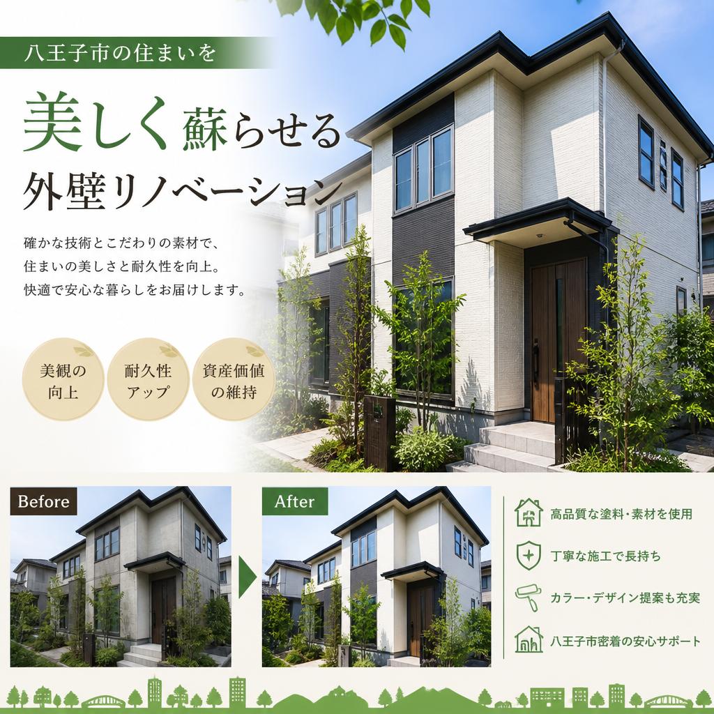 八王子市の住まいを美しく蘇らせる外壁リノベーション