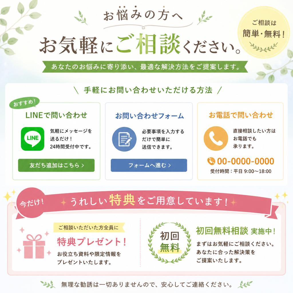 今すぐお問い合わせを！
