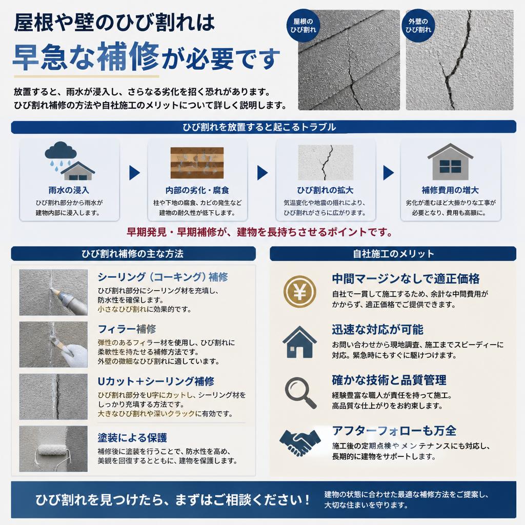 ひび割れ補修のポイント