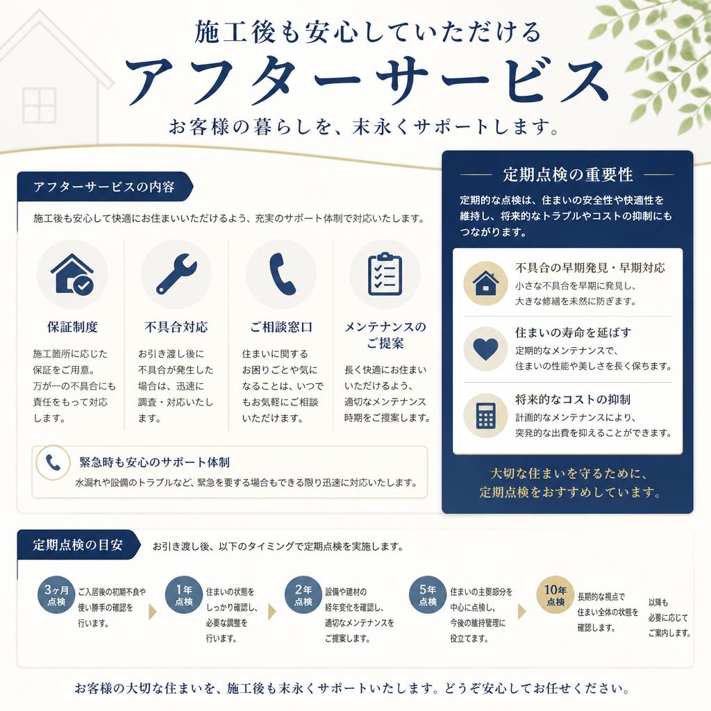 充実のアフターサービス