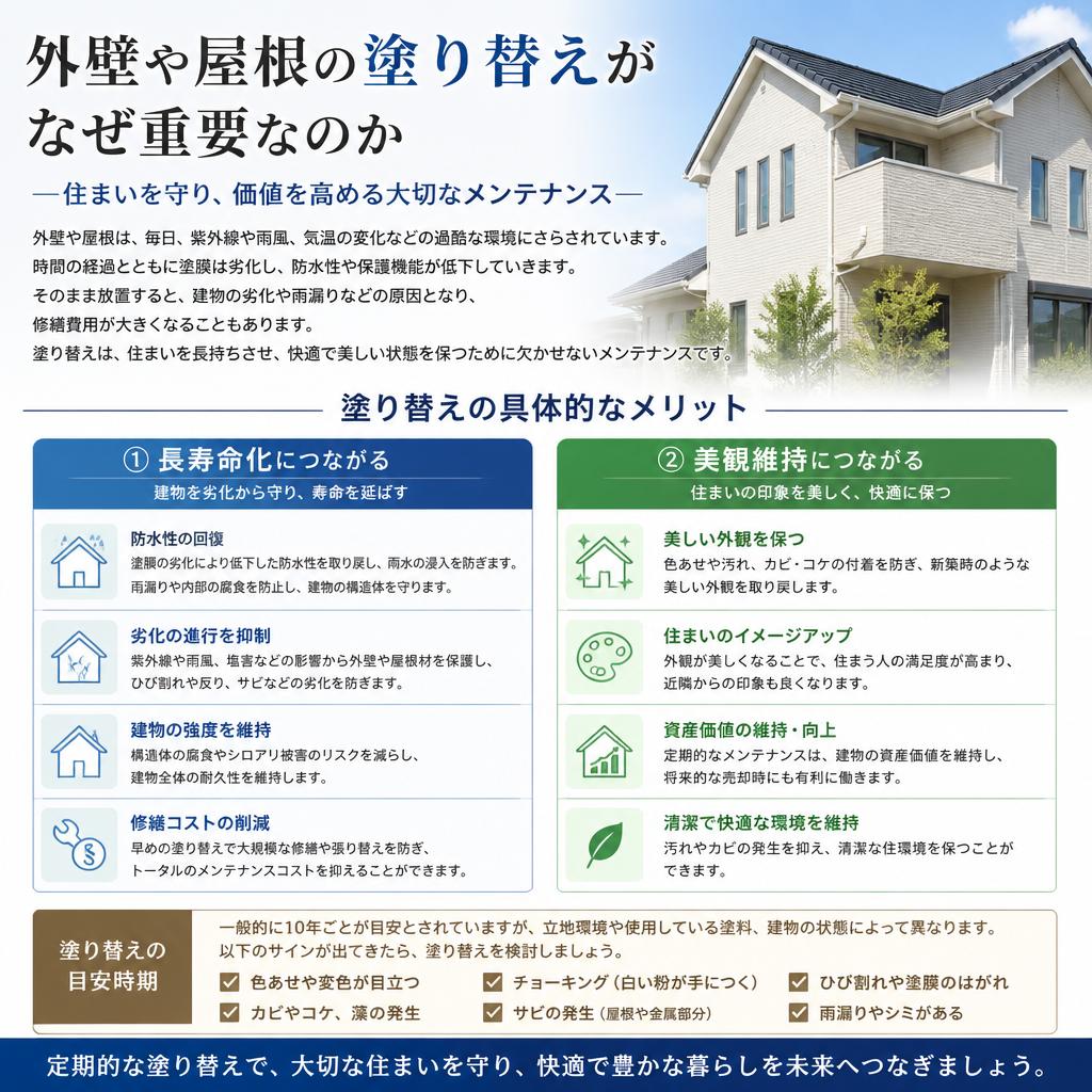 塗り替えの重要性とメリット