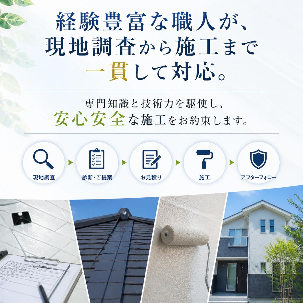 プロの職人による安心施工